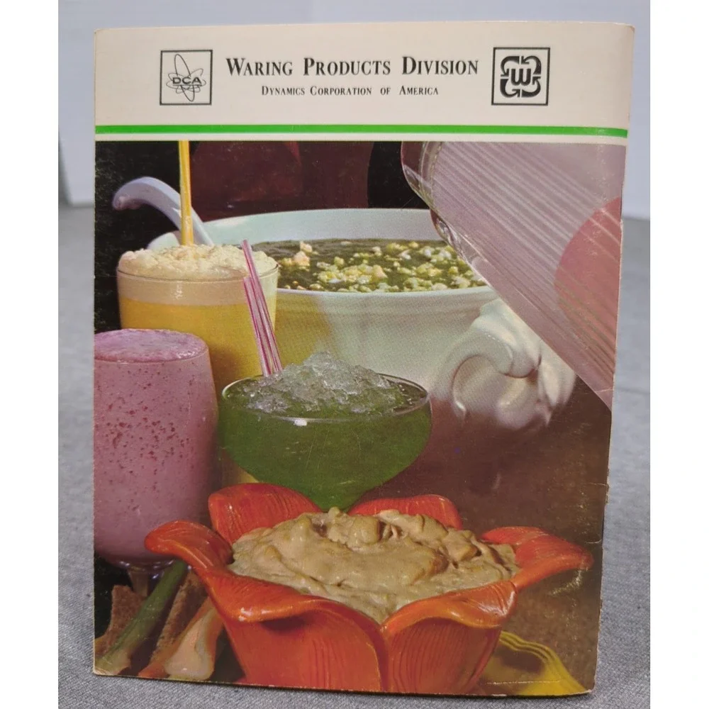 1968 Waring‎ Cook Book For The 8 Push Button Blender Vintage Recipe Owner Manual